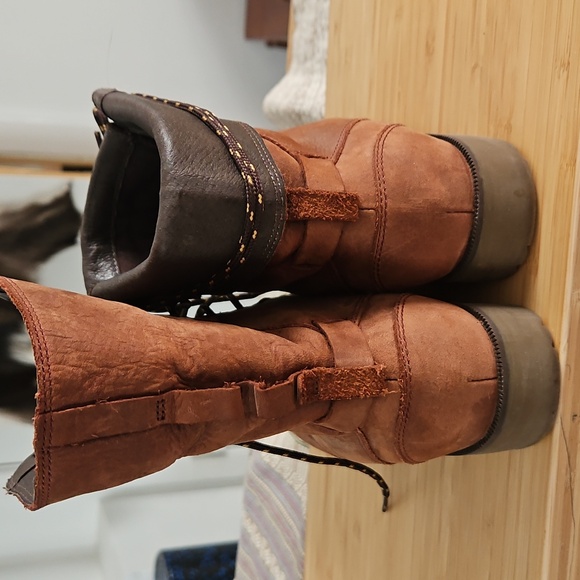 Teva Delavina Brown Combat Boots with Lace-Up Design and Folded Cuff - Picture 7 of 7